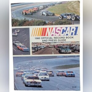 Nascar 1980 Record Book with Racing Scenes